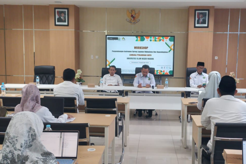 LPM Adakan Workshop Pengembangan Instrumen Survey Layanan Mahasiswa dan Kepemimpinan di UIN Madura